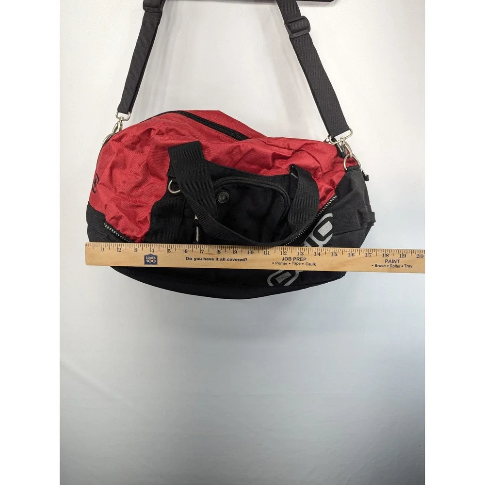 Ogio Half Dome Duffel Bag Red Black Athletic Gym Sports Travel Weekend Bag